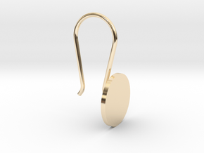 Custom Round Earring With Hook in 14k Gold Plated Brass