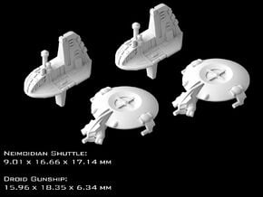 (Armada) 2x Neimoidian Shuttle + 2x Droid Gunship in Tan Fine Detail Plastic