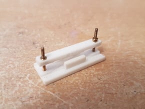O14 Type 1 Point Frog Rail Cutting Jig in White Natural Versatile Plastic