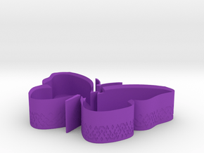 Butterfly Box Base in Purple Processed Versatile Plastic