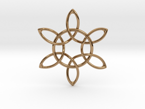 Floral Pendant in Polished Brass