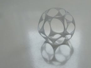 Dodecahedron Sphere in White Natural Versatile Plastic