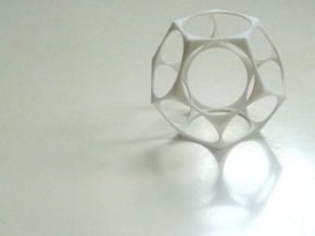 Dodecahedron Surface in White Natural Versatile Plastic