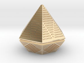 Diamond lampshade in 14k Gold Plated Brass