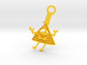 Bill Cipher Keychian in Yellow Processed Versatile Plastic