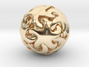 Starfish ball in 14k Gold Plated Brass