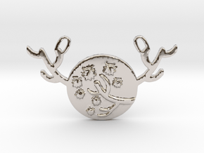 Horned Moon Autumn by ~M. in Rhodium Plated Brass