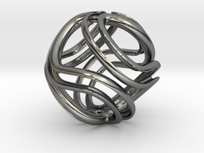 Twisted Infinite in Fine Detail Polished Silver