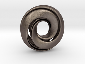 Singularity Mobius Sliced in Polished Bronzed Silver Steel