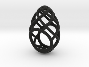 Ovo Ring 53-61 in Black Natural Versatile Plastic