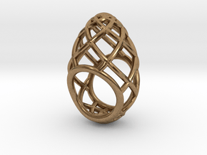 Ovo Ring 53-61 in Natural Brass