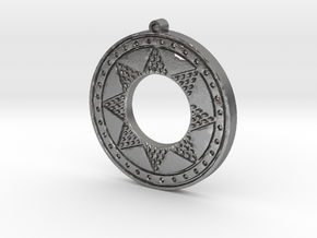 Ancient Sun (solid, incised design) in Natural Silver