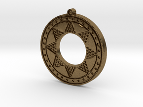 Ancient Sun (solid, incised design) in Natural Bronze