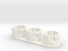 Holder - Dyson V7/V8 x3 Tool - Wall Mount in White Processed Versatile Plastic: Medium