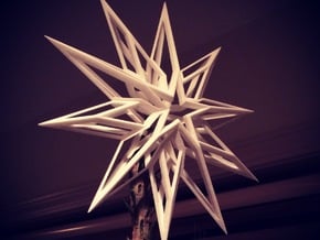 6" Modern Geometric Christmas Tree Star in White Natural Versatile Plastic