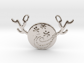 Horned Moon Winter by ~M. in Rhodium Plated Brass