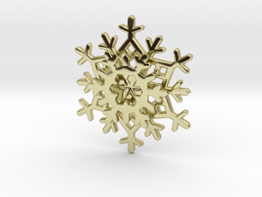 Layered Snowflake Pendant in 18k Gold
