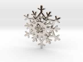 Layered Snowflake Pendant in Platinum