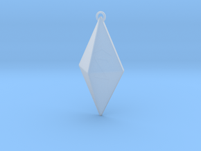 Z Crystal Pendant in Smooth Fine Detail Plastic