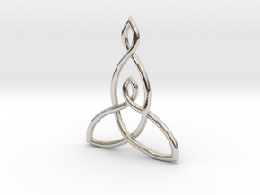 Mother And Child Knot Pendant in Platinum: Small