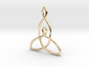 Mother And Child Knot Pendant in 14k Gold Plated Brass: Small