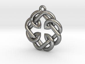 Fatherhood Knot Pendant in Natural Silver: Small