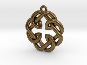 Fatherhood Knot Pendant in Natural Bronze: Small