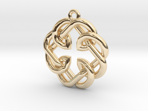 Fatherhood Knot Pendant in 14k Gold Plated Brass: Small