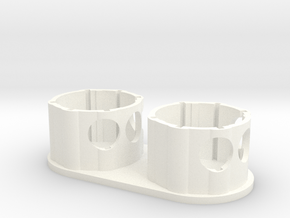 Holder - Dyson V7/V8 x2 Tools - Wall Mount in White Processed Versatile Plastic: Medium