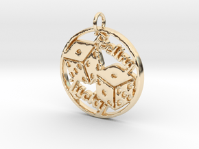 Feeling Lucky Dice Pendant in 14K Yellow Gold