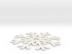 Christmas Ornament 1-1 in White Natural Versatile Plastic