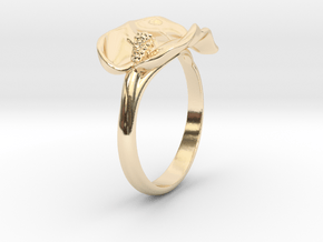 Lily ring in 14k Gold Plated Brass