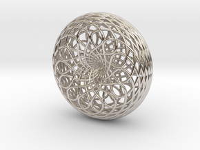 0586 Kosekomahedron [002] - Zonohedral Torus in Rhodium Plated Brass
