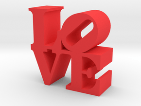Love Sculpture miniature in Red Processed Versatile Plastic