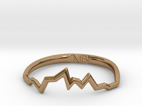 Maria Soundwave Ring in Polished Brass
