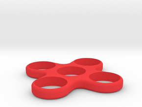 Quad Spinner in Red Processed Versatile Plastic