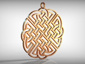 Celtic Pendant in Polished Gold Steel