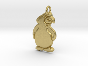 Zoo Finds:  Penguin Charm in Natural Brass