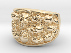Multi Skull Ring in 14k Gold Plated Brass