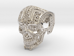 Skull with settings in Platinum