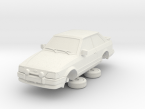 1-64 Ford Escort Mk4 2 Door Xr3i in White Natural Versatile Plastic