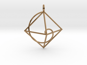 Pendants The Golden Ratio of Cheops Pyramid in Polished Brass
