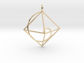 Pendants The Golden Ratio of Cheops Pyramid in 14K Yellow Gold