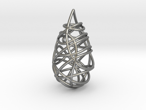 Intertwined Drop Pendant in Natural Silver