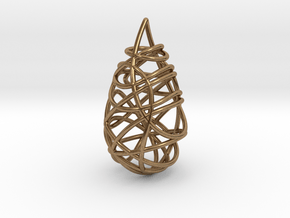 Intertwined Drop Pendant in Natural Brass