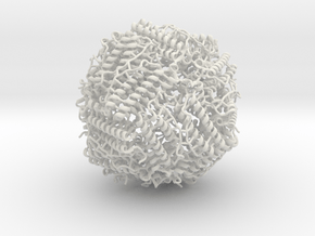 Human Ferritin Ribbon Structure in White Natural Versatile Plastic