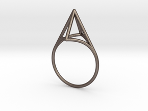 Strukt Ring  in Polished Bronzed Silver Steel: 7.5 / 55.5