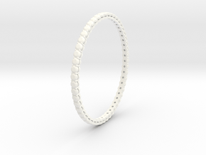 Bangle simple "diamonds" 4 in White Processed Versatile Plastic