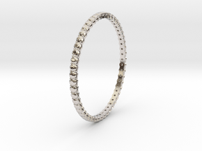 Bangle simple "diamonds" 4 in Platinum