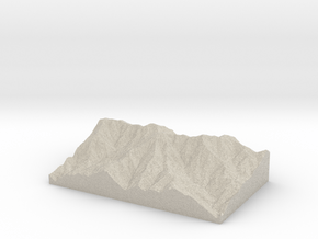 Model of Cucamonga Peak in Natural Sandstone